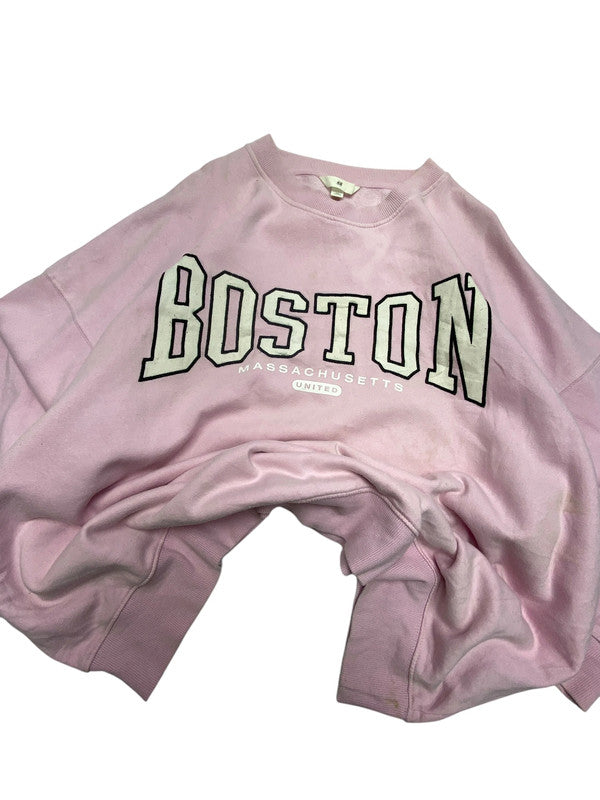 Pink H&M Badge Sweatshirt Women's XL