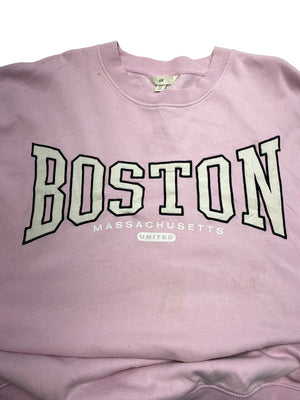 Pink H&M Badge Sweatshirt Women's XL