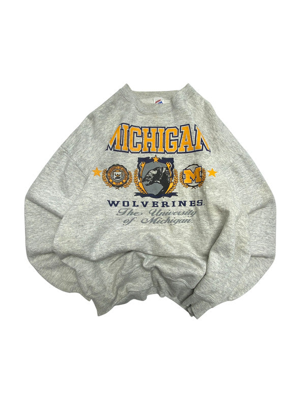 Grey Jerzees Badge Sweatshirt Men's XL