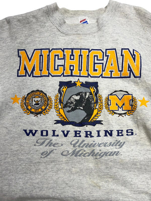 Grey Jerzees Badge Sweatshirt Men's XL