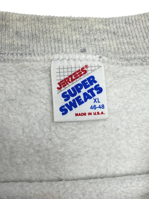 Grey Jerzees Badge Sweatshirt Men's XL