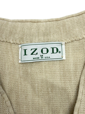 Beige IZOD Cardigan Men's Medium