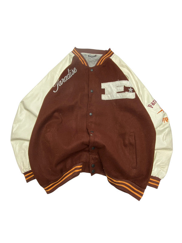 Brown Badge Varsity Jacket Men's XL
