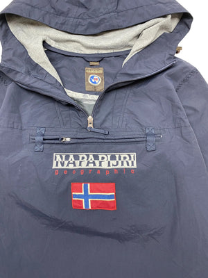Navy Napapijri Anorak Jacket Men's Small