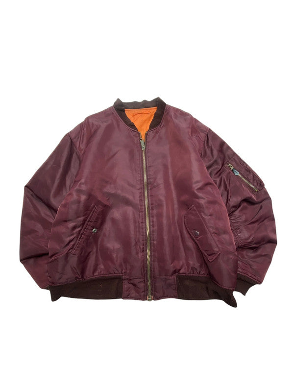 Burgundy Bomber Jacket MA-1 Men's XL