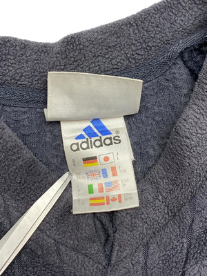90s Grey Adidas V-neck Fleece Men's XL