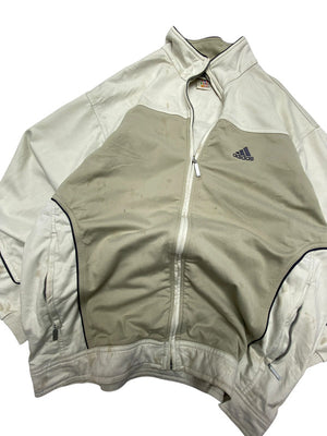 90s Cream Adidas Tracksuit Jacket Men's Large