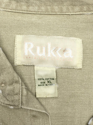Khaki Rukka Short-sleeved Shirt Men's XL