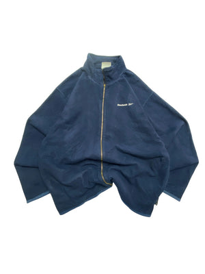 Navy Reebok Fleece Jacket Men's Large