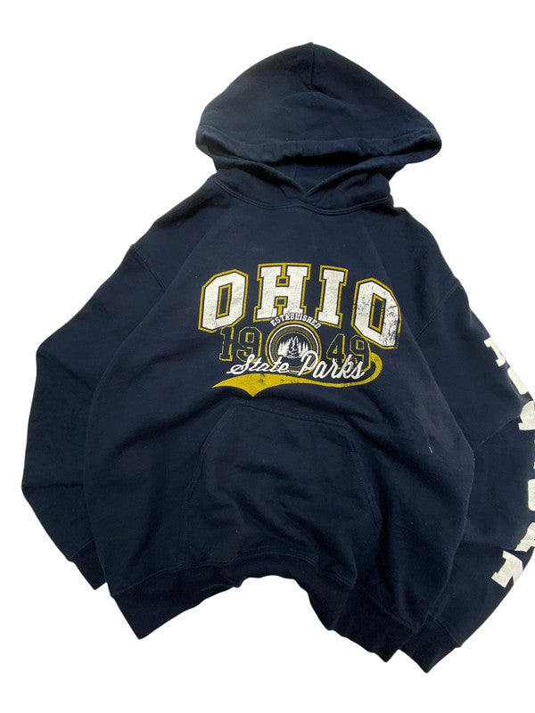 Black Gildan Print Hoodie Men's Small