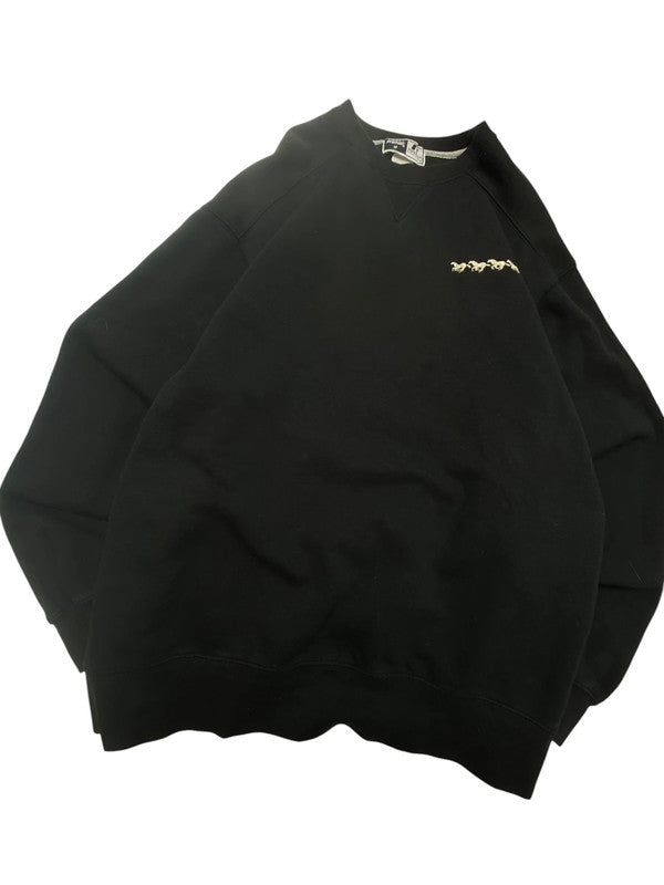 Black Russell Athletic Embroidery Sweatshirt Men's Medium