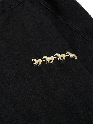 Black Russell Athletic Embroidery Sweatshirt Men's Medium