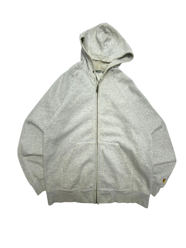 Grey Carhartt Zip-through Hoodie Men's XL
