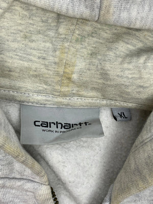 Grey Carhartt Zip-through Hoodie Men's XL
