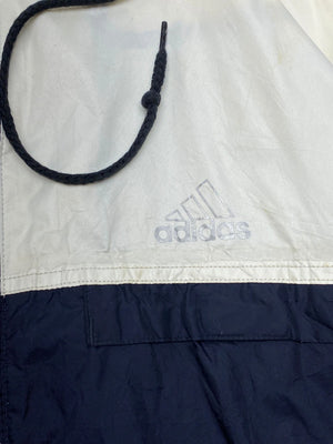 90s Cream-Navy Adidas Windbreaker Men's XL