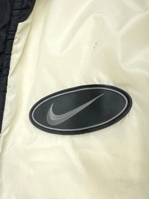 90s Cream-Black Nike Heavy Jacket Men's Medium