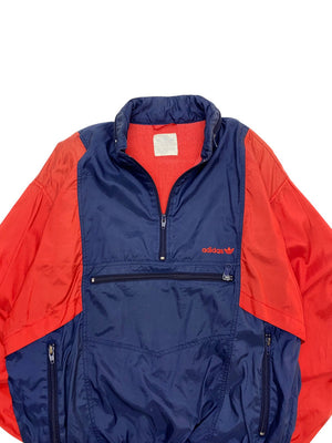 Red-Navy Adidas Windbreaker Men's Medium