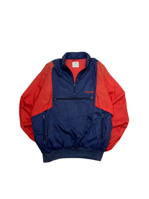 Red-Navy Adidas Windbreaker Men's Medium