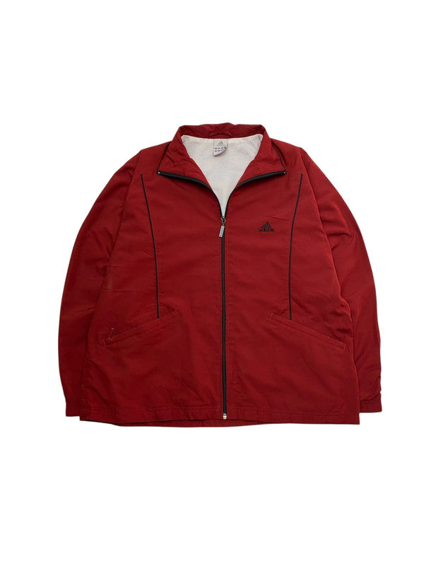 00s Red Adidas Tracksuit Jacket Men's Large