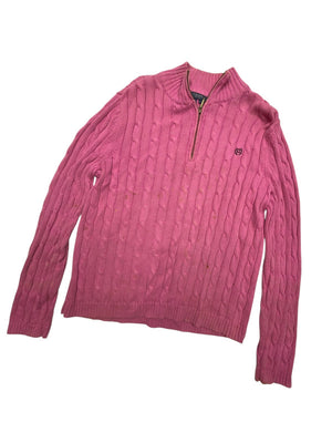 Pink CHAPS Half-zip Jumper Women's Large