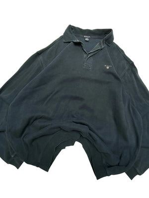 Navy GANT Long-sleeved Polo-shirt Men's XXL