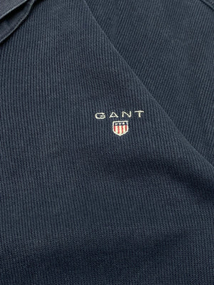 Navy GANT Long-sleeved Polo-shirt Men's XXL