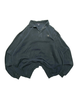 Navy GANT Long-sleeved Polo-shirt Men's XXL
