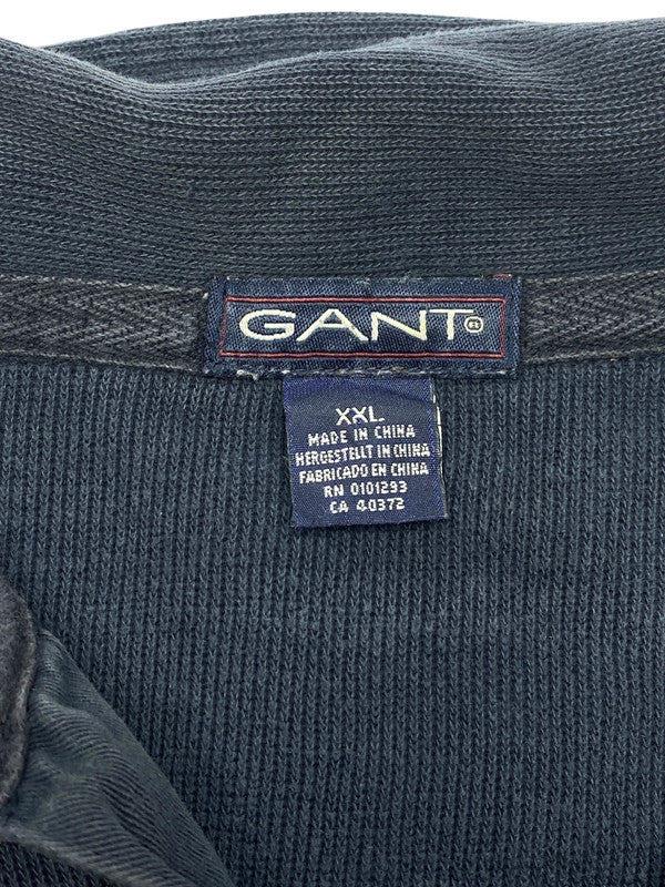 Navy GANT Long-sleeved Polo-shirt Men's XXL
