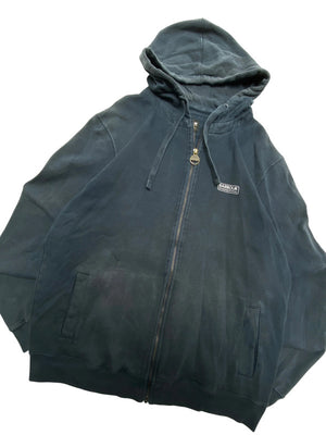 Navy Barbour International Zip-through Hoodie Men's Large