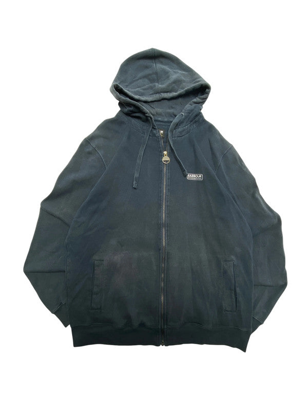 Navy Barbour International Zip-through Hoodie Men's Large