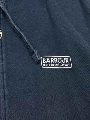 Navy Barbour International Zip-through Hoodie Men's Large