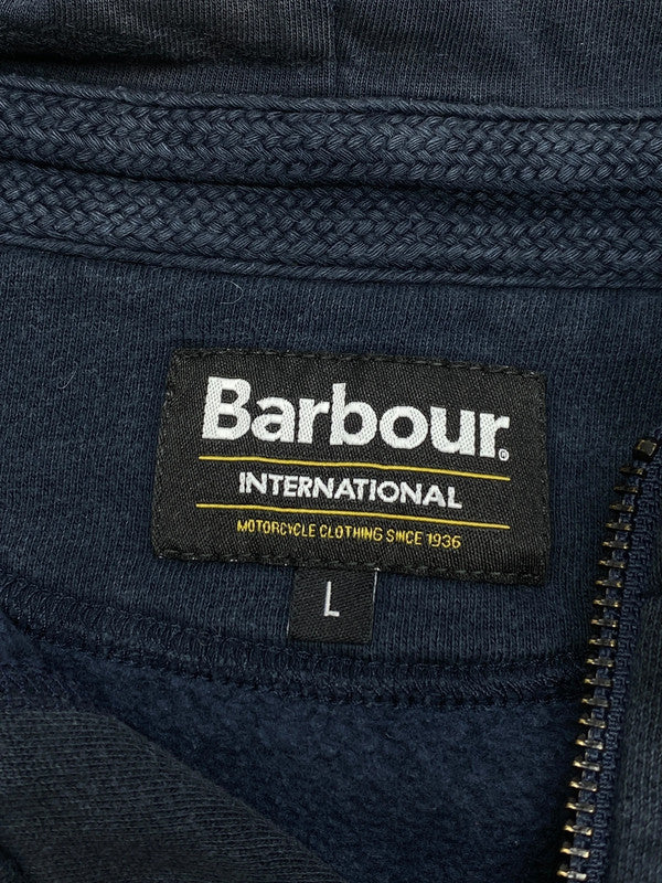 Navy Barbour International Zip-through Hoodie Men's Large
