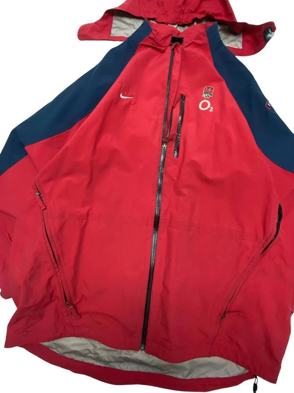 00s Red Nike England Windbreaker Men's XL