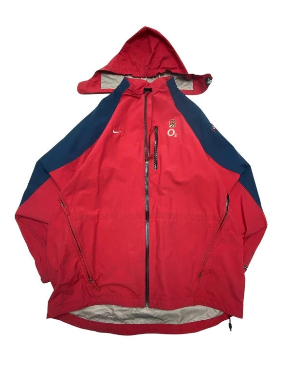 00s Red Nike England Windbreaker Men's XL