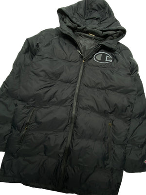 Black Champion Puffer Jacket Men's Medium
