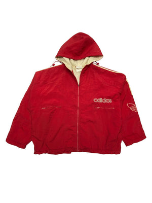 Vintage 90s Red Adidas Padded Jacket Men's XXL