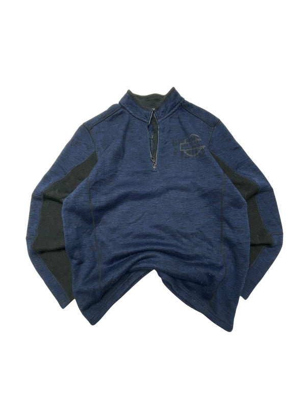 Navy Harley Davidson Half-zip Sweatshirt Men's Large