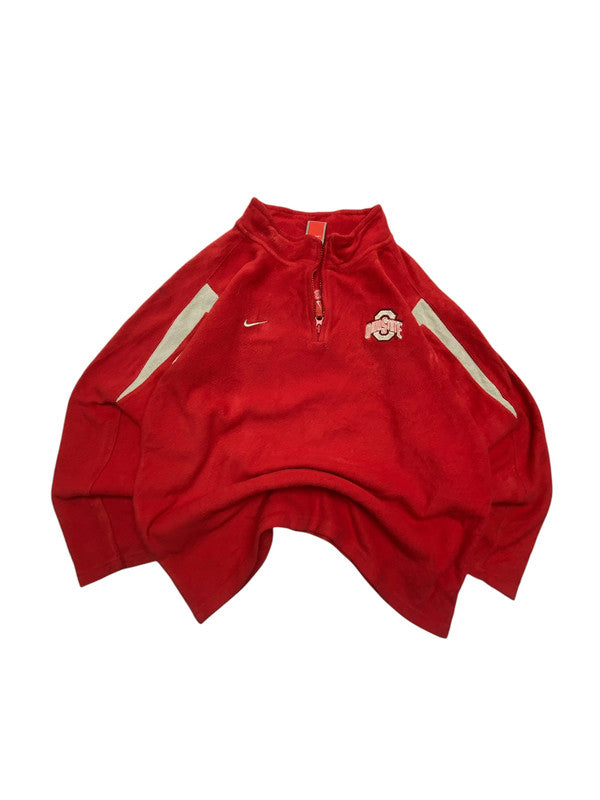 Vintage Red Nike Ohiostate Half-zip Fleece Men's Medium