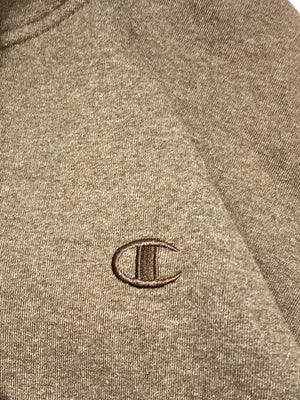 Brown Champion Zip-through Hoodie Men's Large