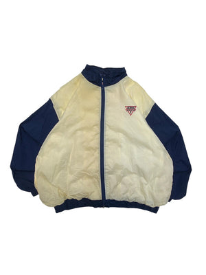 Beige GUESS Bomber Jacket Men's Medium