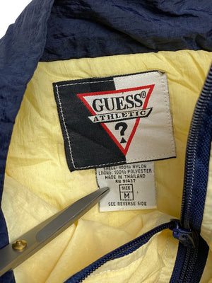 Beige GUESS Bomber Jacket Men's Medium