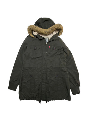 Dark Green Levi's Parka Women's Medium