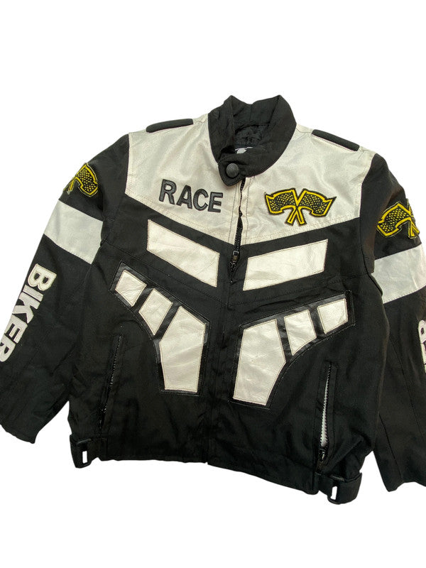 Black-White Maxzon Biker Jacket Women's Small