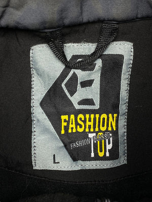 Black Fashion Top Windbreaker Men's Large
