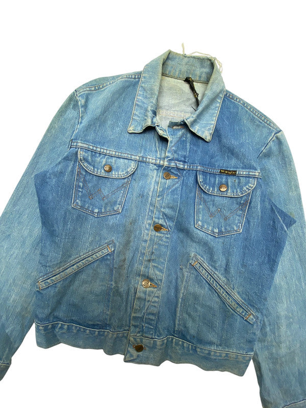 Blue Wrangler Denim Jacket Men's Small