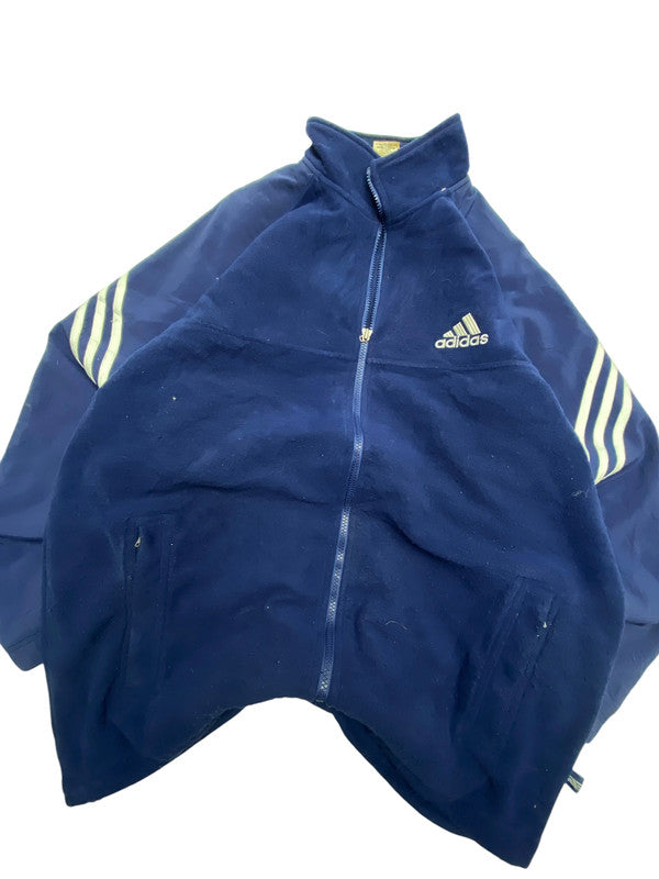90s Navy Adidas Fleece Jacket Men's Large