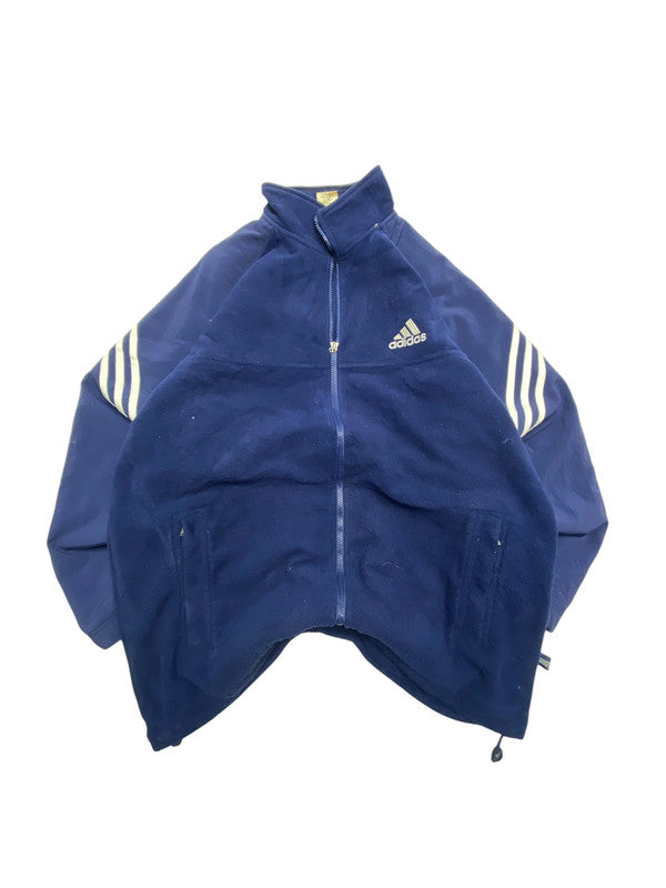 90s Navy Adidas Fleece Jacket Men's Large