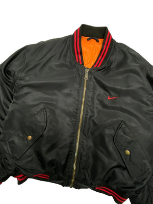 Black Bomber Jacket MA-1 Men's XL