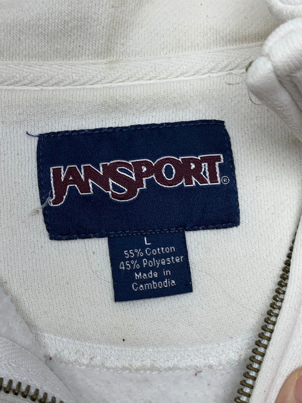 White Jansport Half-zip Sweater Men's Large