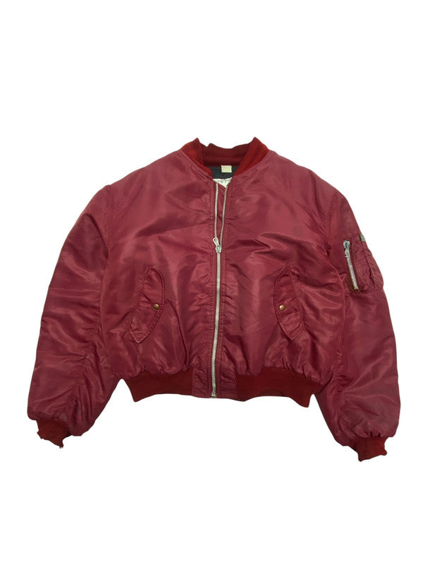 Burgundy Bomber Jacket MA-1 Men's XL